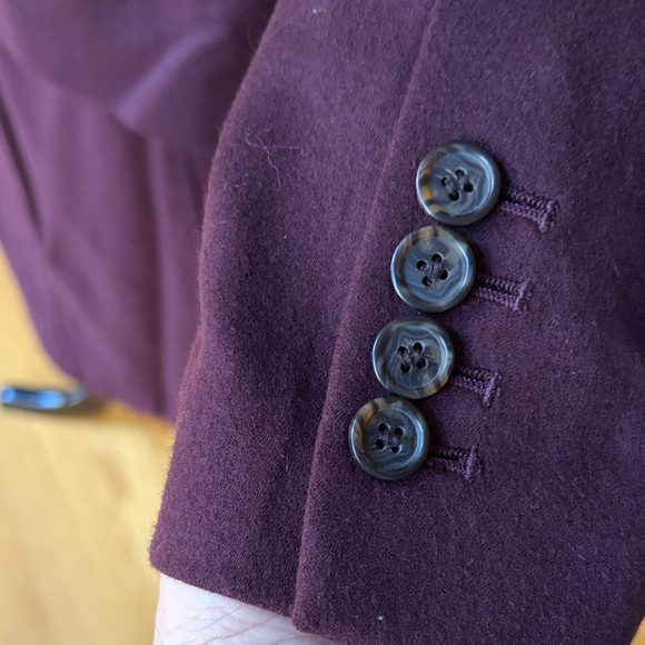 Talbots Deep Burgundy Italian Wool Women's Blazer and Skirt Set - Picture 5 of 8
